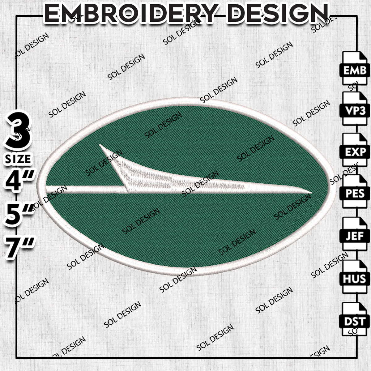 Machine Embroidery Design, Embroidery Designs, Embroidery Files Pattern, Embroidery Files, Instant Download, Digital Download, Machine Embroidery Pattern, Embroidery Pattern, Football embroidery pattern, logo embroidery design, Sports Embroidery Design, N