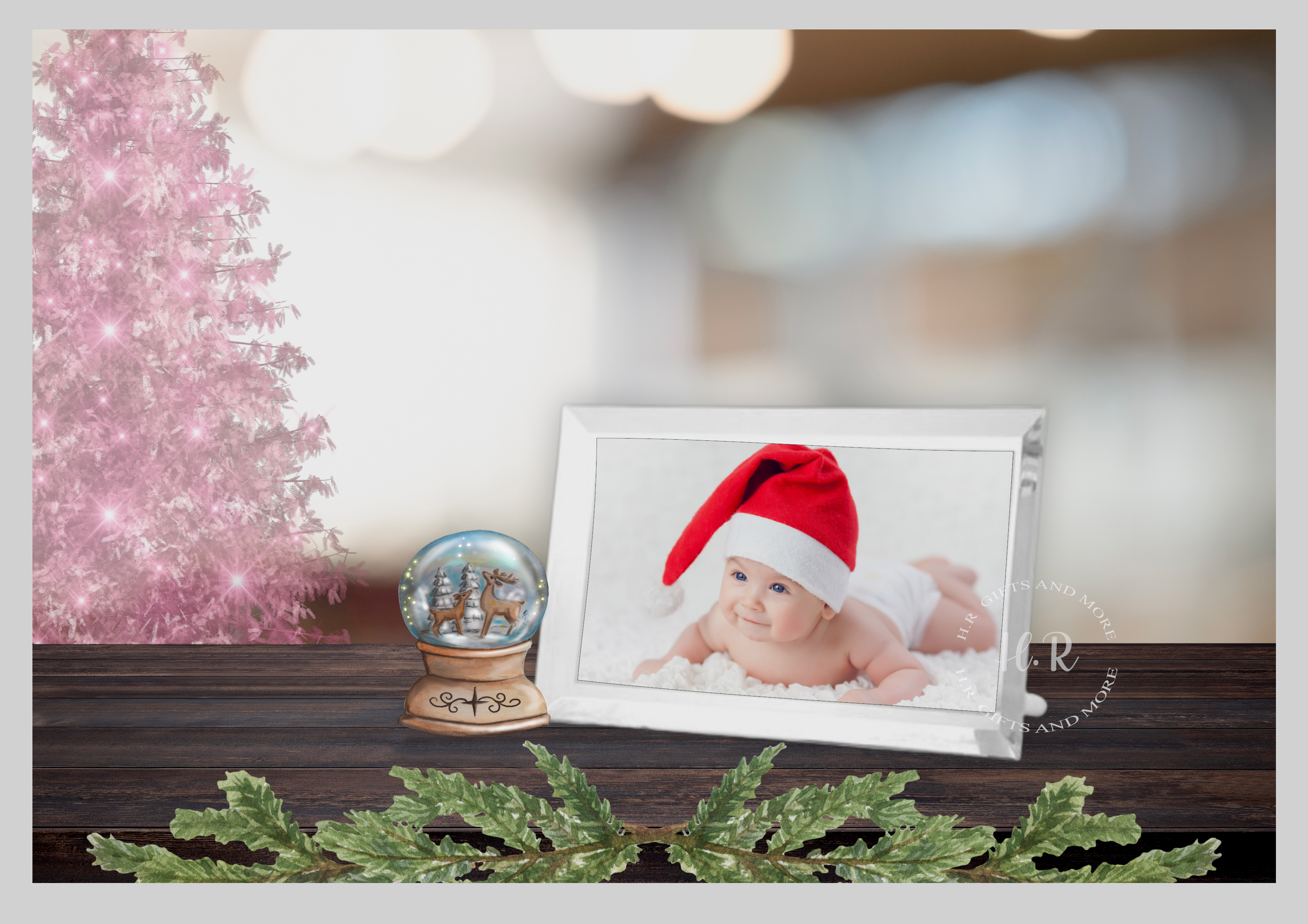 Personalised Christmas Photo Crystal Glass Rectangle Frame - Payhip