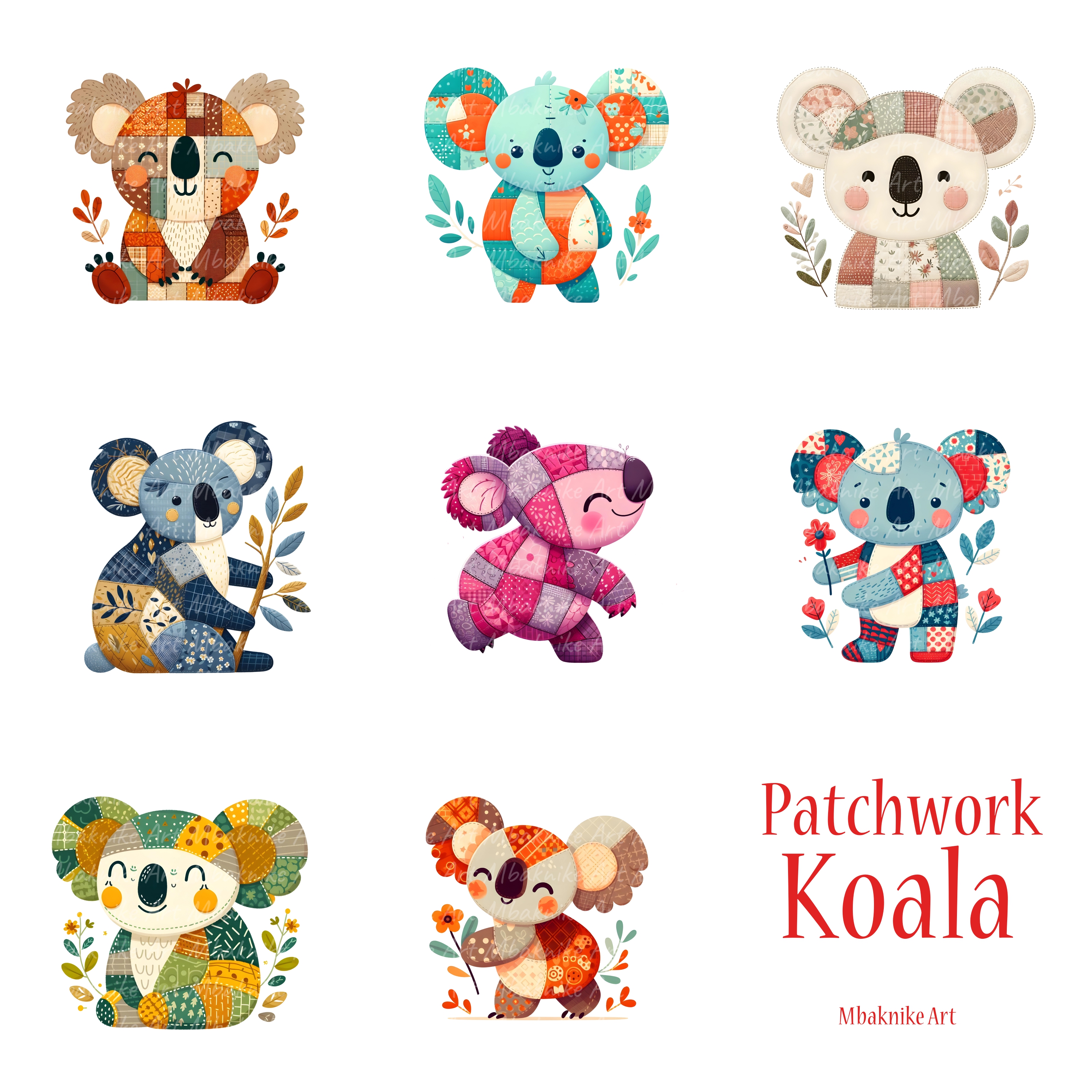 30 High-Resolution Images Patchwork Koala Special Gift - Payhip