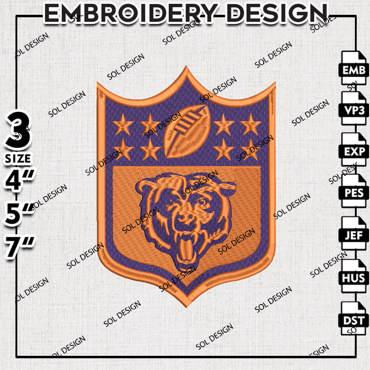 Machine Embroidery Design, Embroidery Designs, Embroidery Files Pattern, Embroidery Files, Instant Download, Digital Download, Machine Embroidery Pattern, Embroidery Pattern, Football embroidery pattern, logo embroidery design, Sports Embroidery Design, N