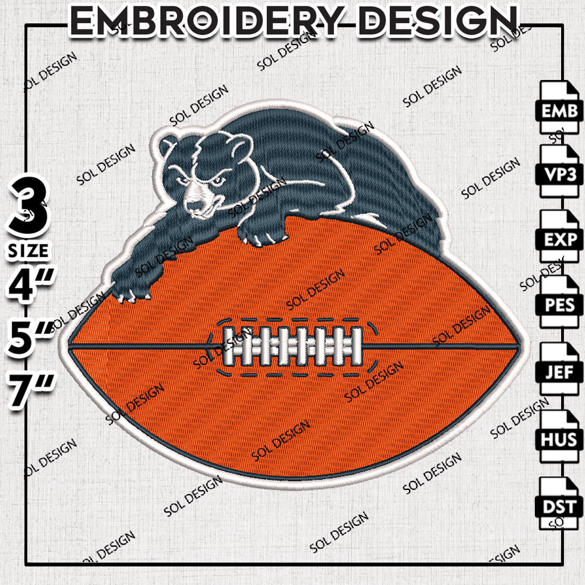 Machine Embroidery Design, Embroidery Designs, Embroidery Files Pattern, Embroidery Files, Instant Download, Digital Download, Machine Embroidery Pattern, Embroidery Pattern, Football embroidery pattern, logo embroidery design, Sports Embroidery Design, N