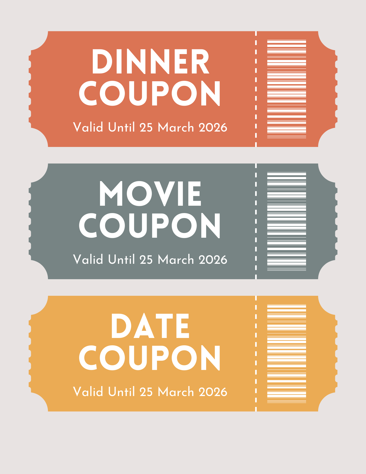 Fun and Retro Love Coupons. PDF Files - Payhip