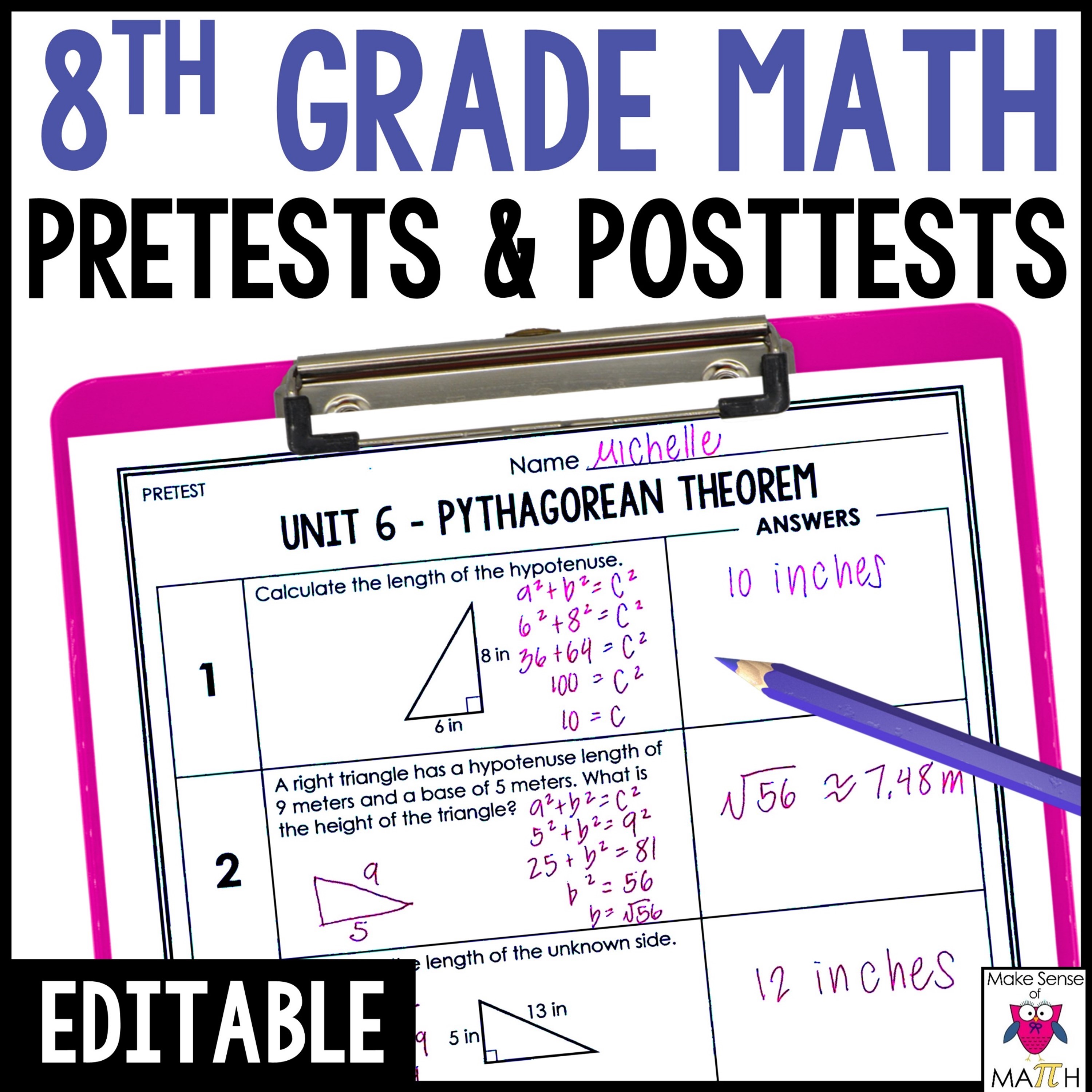 Make Sense of Math - 8th Grade Math