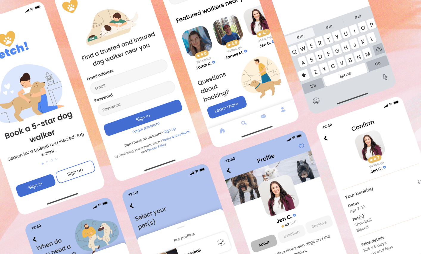 fetch! – Connecting Dog Owners with Trustworthy Dog Walkers
