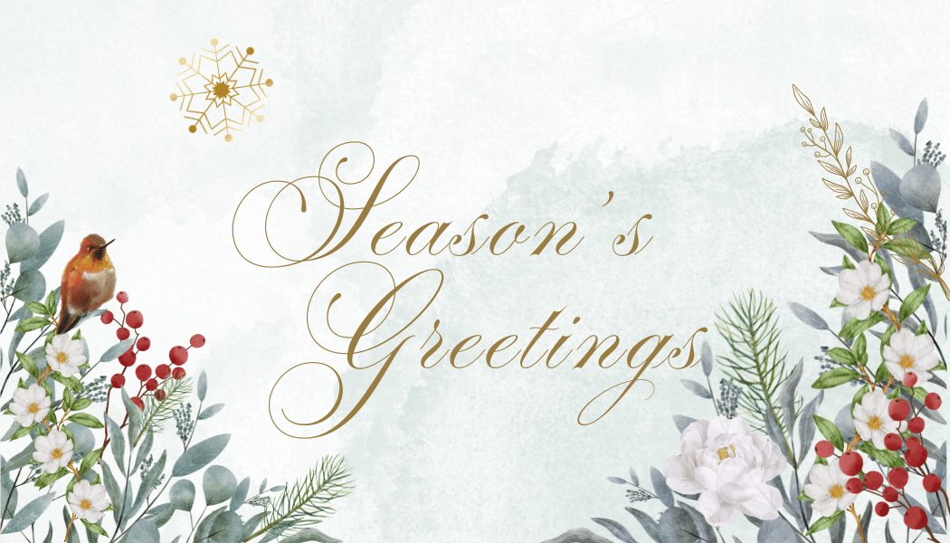 Customizable Elegant Winter Botanicals Gift/Favor Tag| Digital Canva Template. Front design