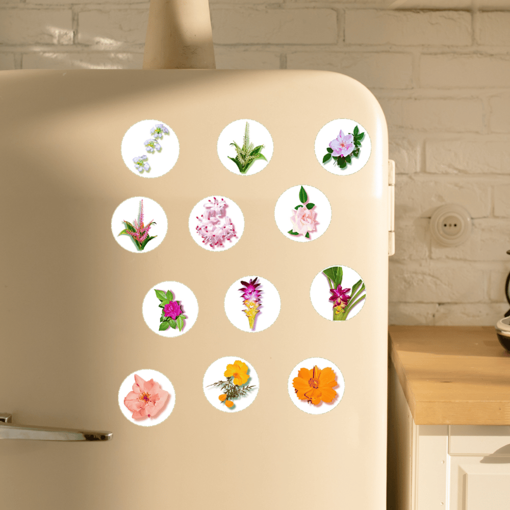 floral sticker sheet, digital download, planner stickers, printable stickers.
