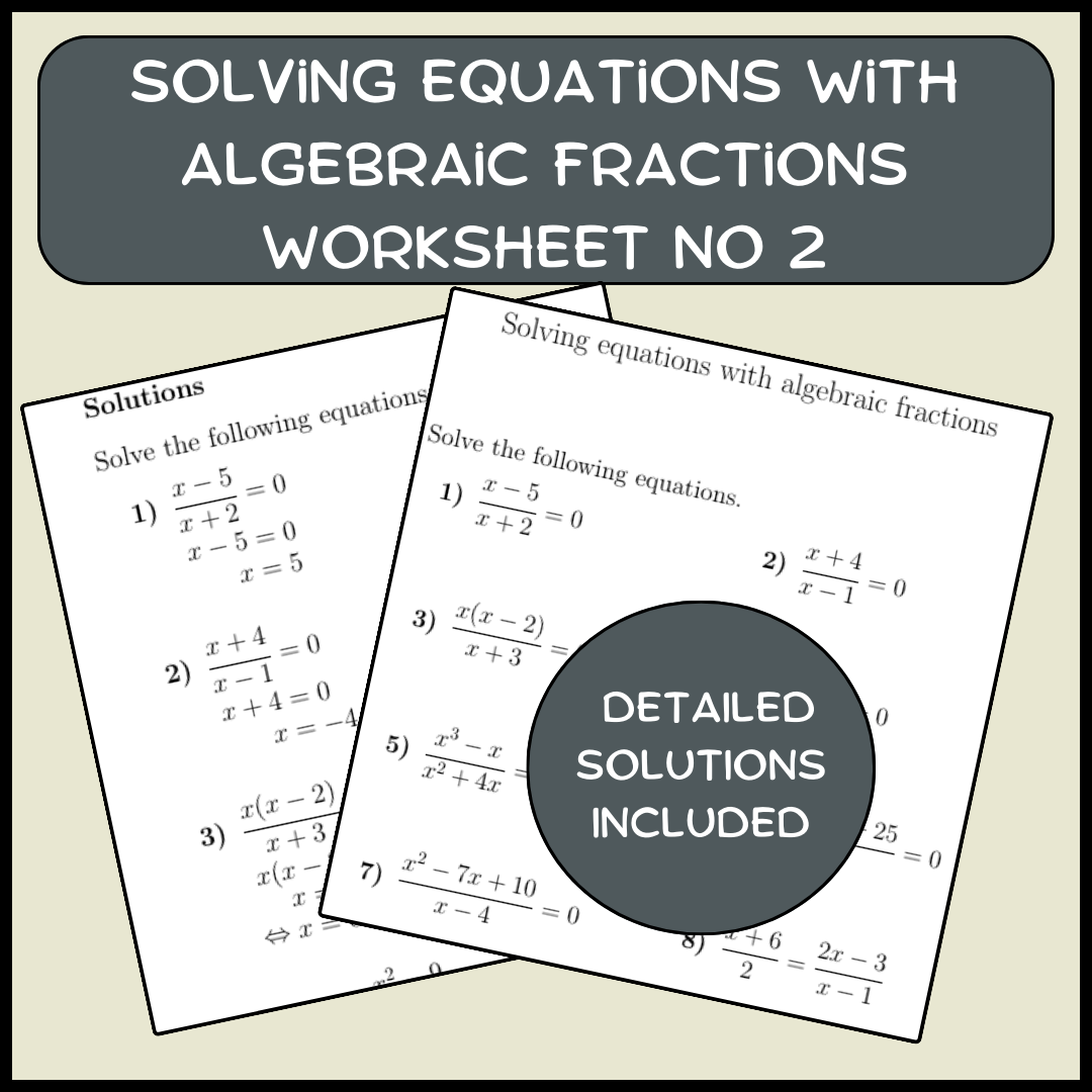 The discriminant of a quadratic equation worksheet (with solutions)