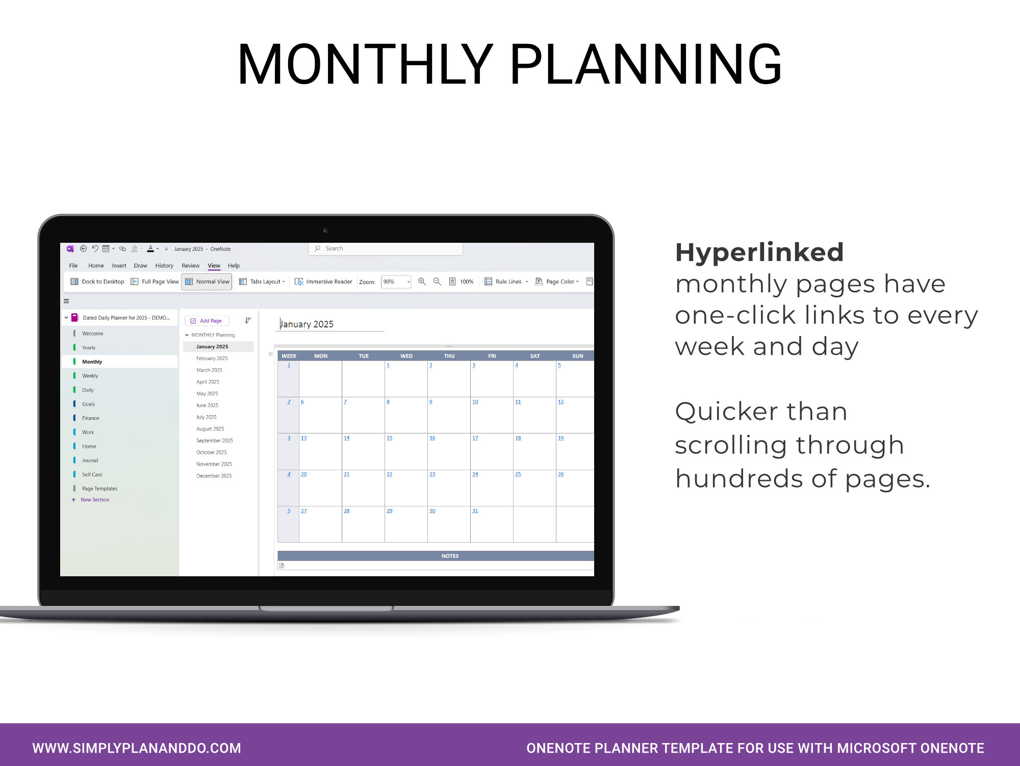 How to Create an Editable Monthly Calendar Template in OneNote