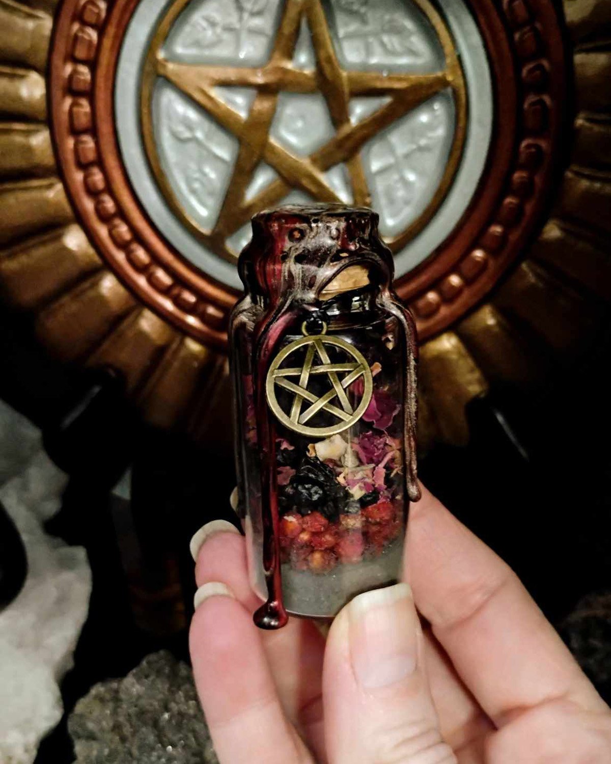 Dark Feminine Spell Jar, Shadow Work Witch Bottle, Spell Bottle ...