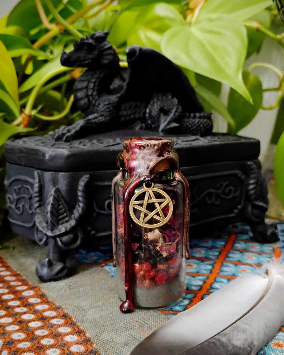 Dark Feminine Spell Jar, Shadow Work Witch Bottle, Spell Bottle ...