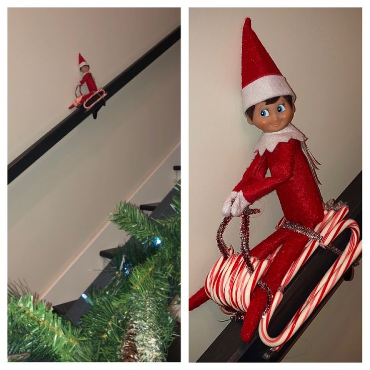 candy cane elf on the shelf