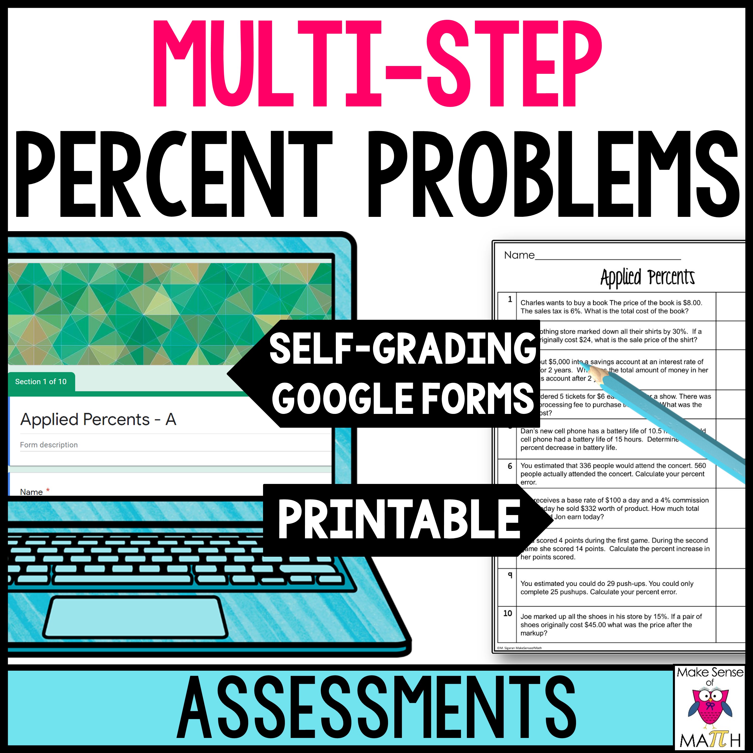 multi-step-percent-problems-assessments-digital-and-printable