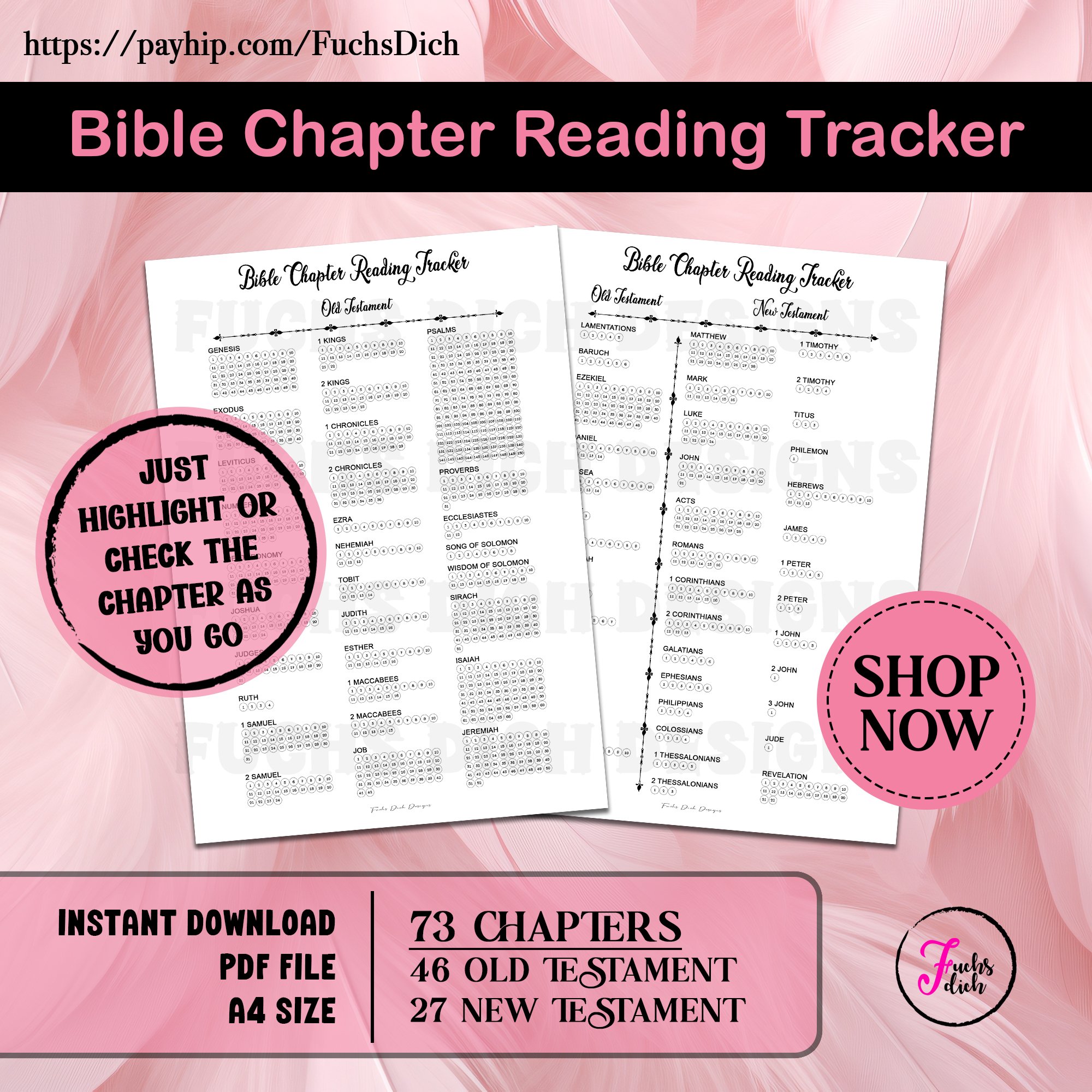 Study Chapter Trackerr Bible Chapter Reading Tracker - Payhip