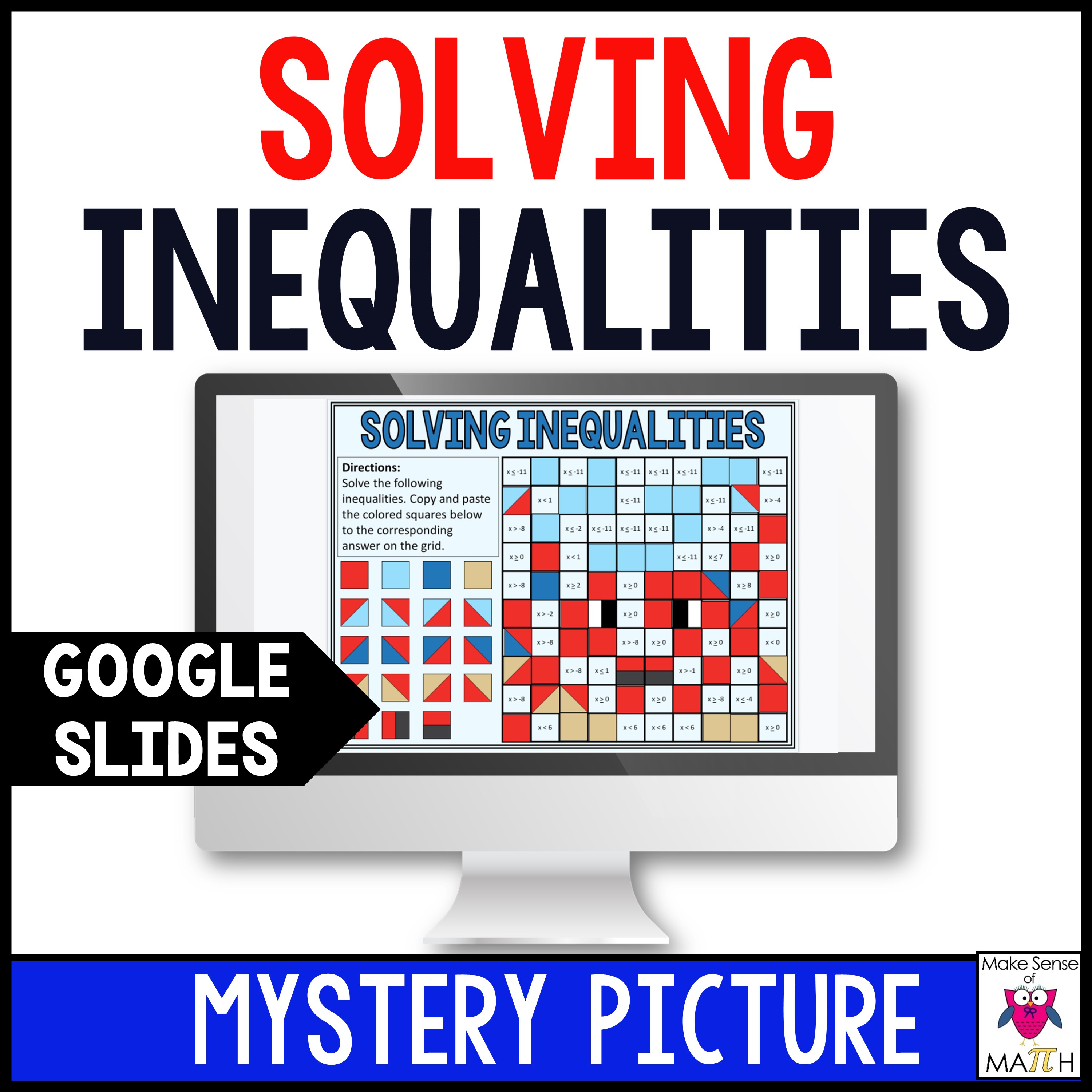 Solving Inequalities Activity Google Classroom