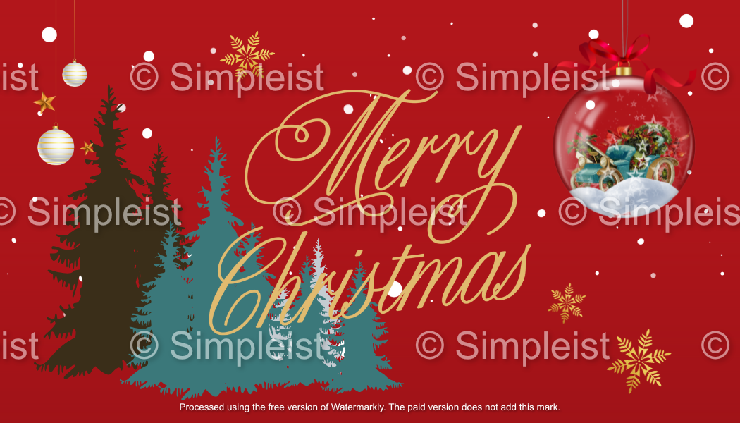 Customizable Festive Christmas Ornament Scene Gift/Favor Tag| Digital Canva Template. Front design