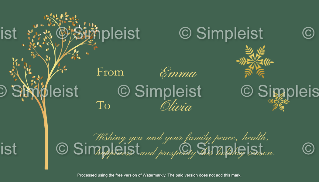 Customizable Festive Christmas Ornament Scene Gift/Favor Tag| Digital Canva Template. Back design