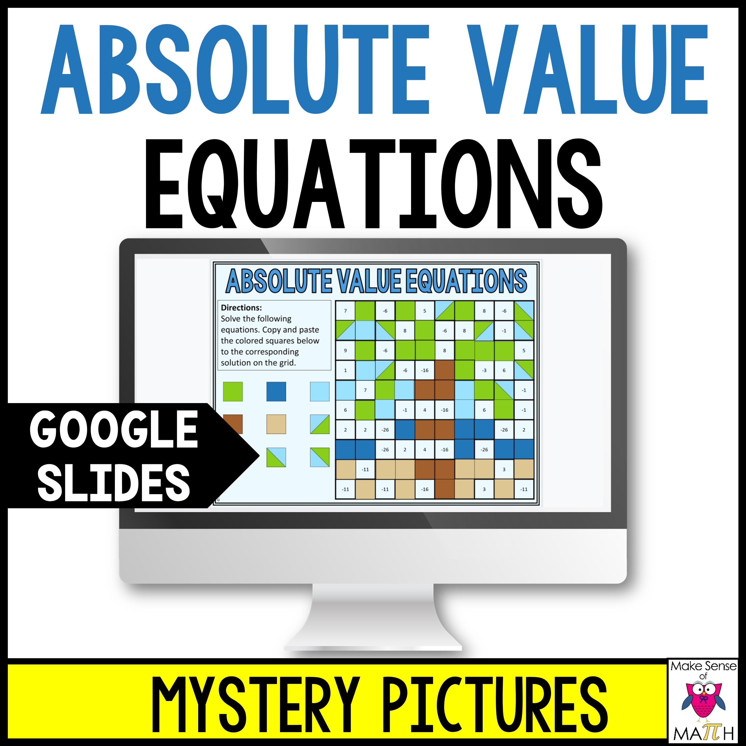 Absolute Value Equations Digital Activity