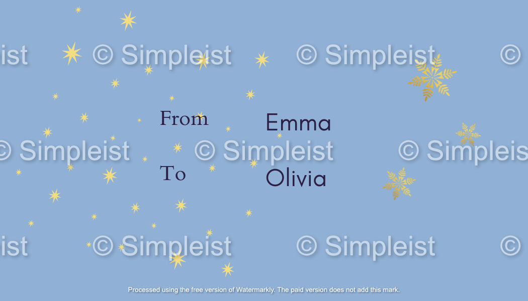 Customizable Starry Night Santa Sleigh Gift/Favor Tag| Digital Canva Template. Back design