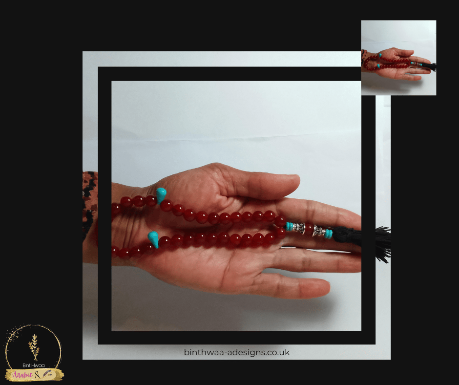 Tasbih Fatima Zahra a.s - Red Agate