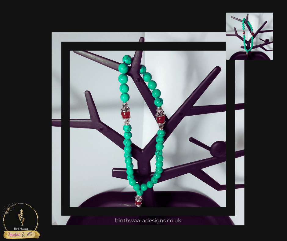 Mini Tas.beeh Fatima - Green Turquoise & Agate