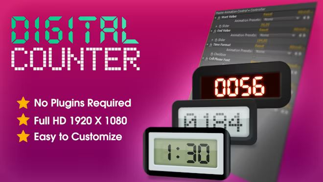 Digital Counter AE Template - Payhip