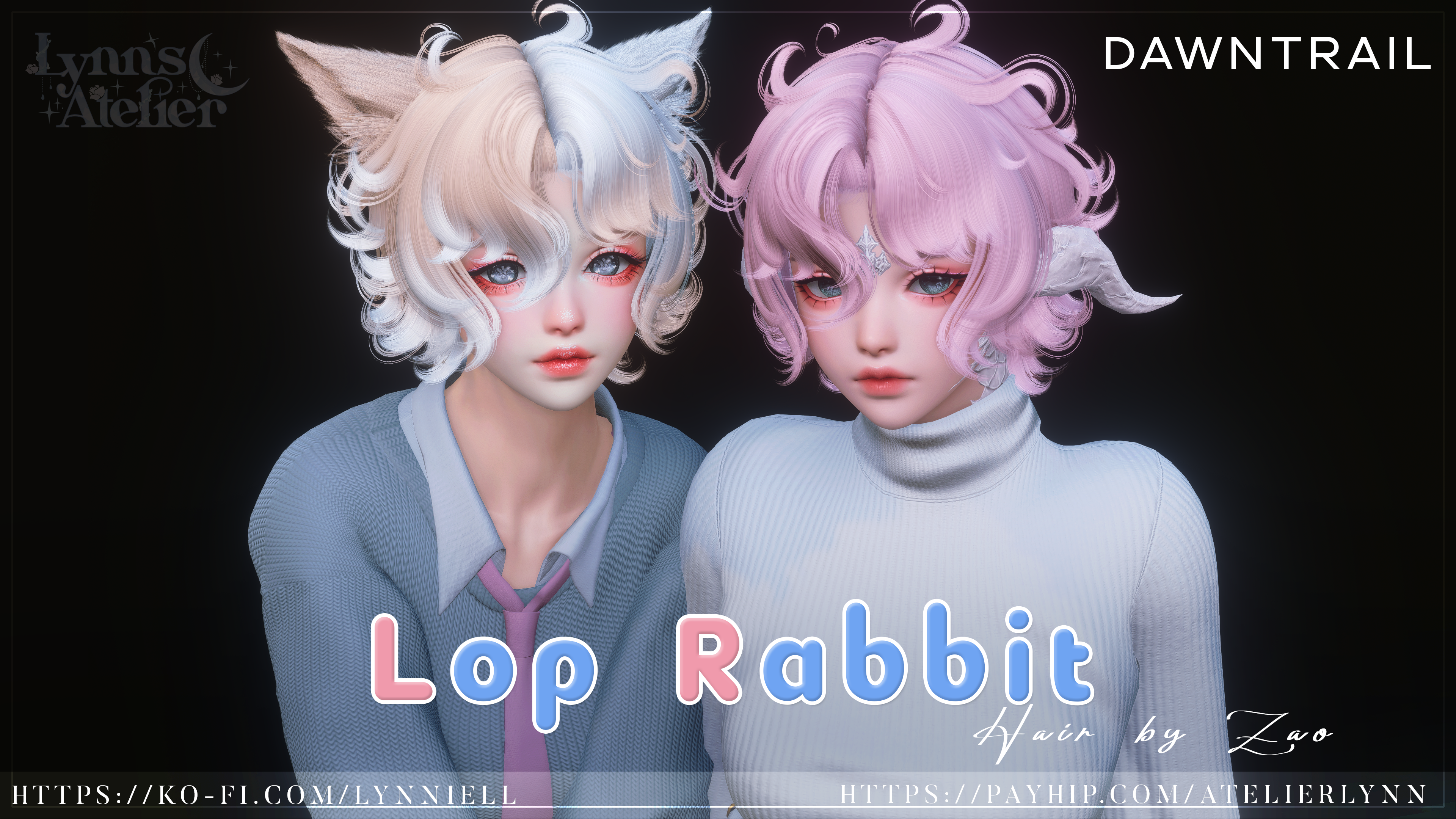 Lynn] ZAO Lop Rabbit - Hair 2.0 [DT] - Payhip