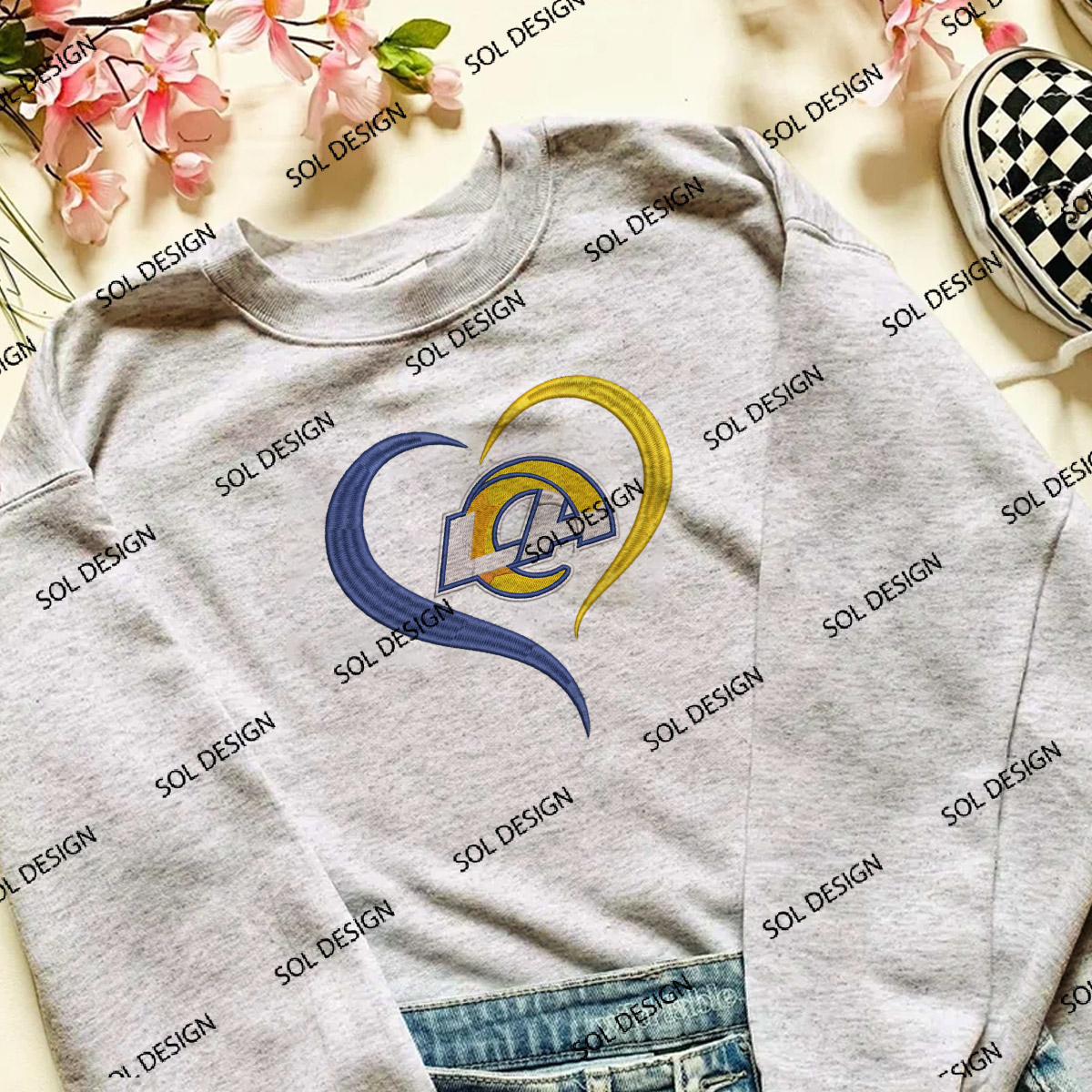 Los Angeles Rams Heart Embroidery Designs, NFL Rams, NFL Embroidery ...