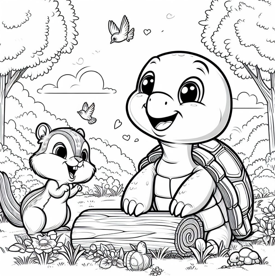 Turtle Adventures Coloring Pages for Kids