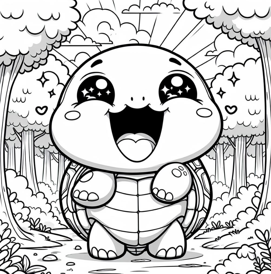 Turtle Adventures Coloring Pages for Kids