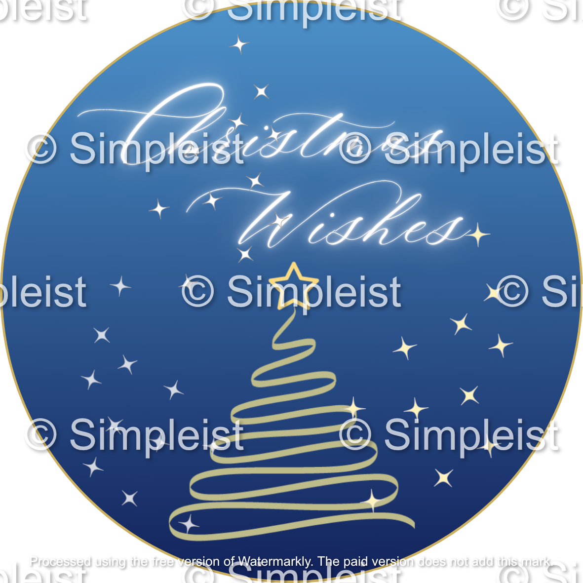 Customizable Minimalist Christmas Wishes Circle Sticker | Digital Canva Template. Design