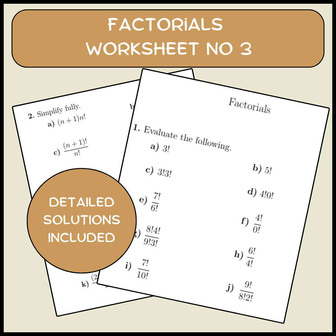 Representing a Function Worksheet (with solutions)