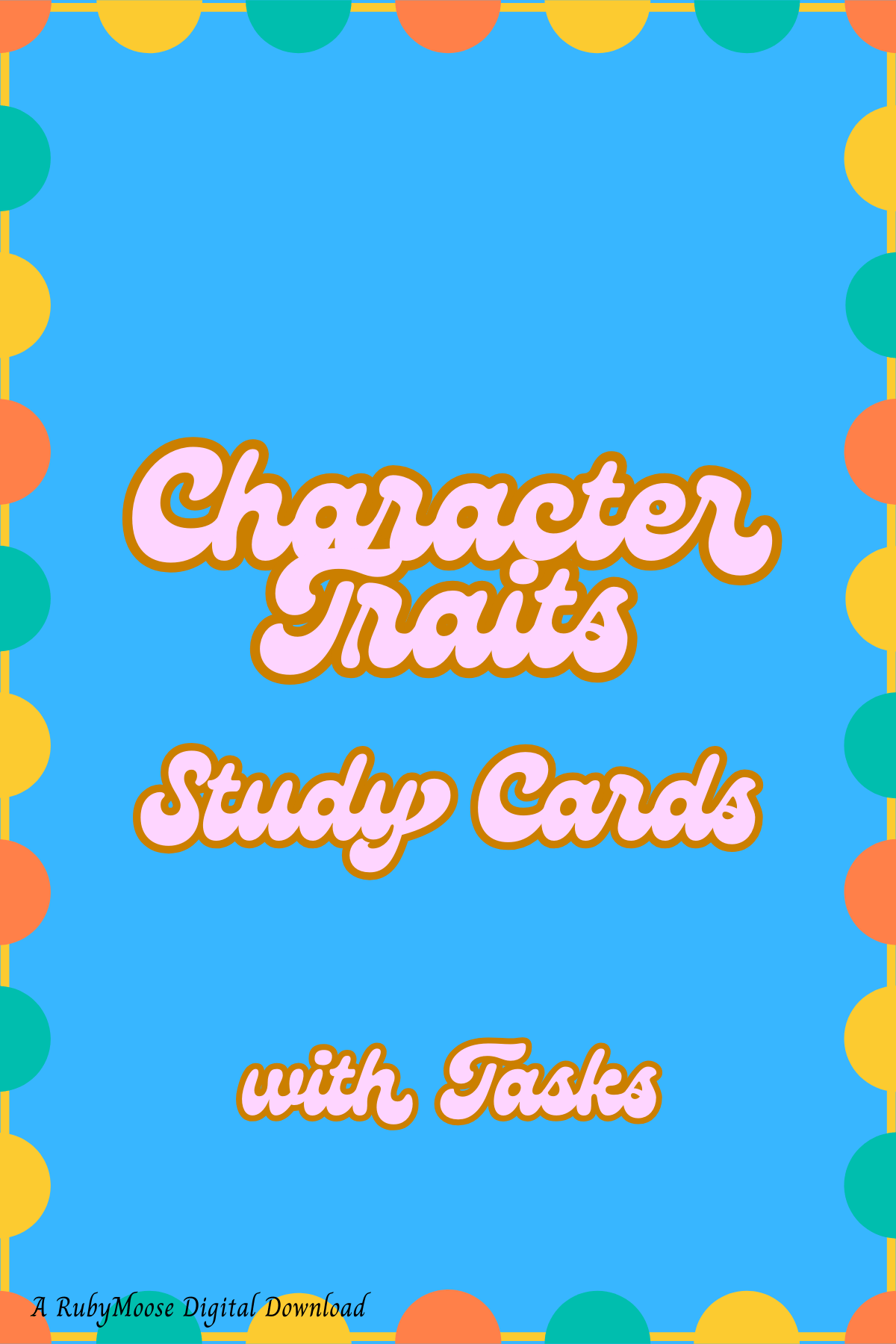 20 Character Traits Study Cards with Tasks