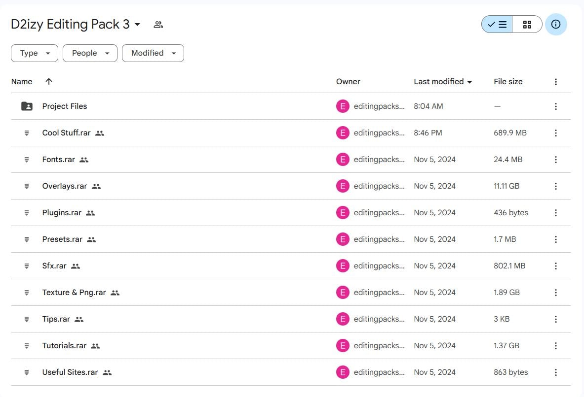 D2 Editing pack 3