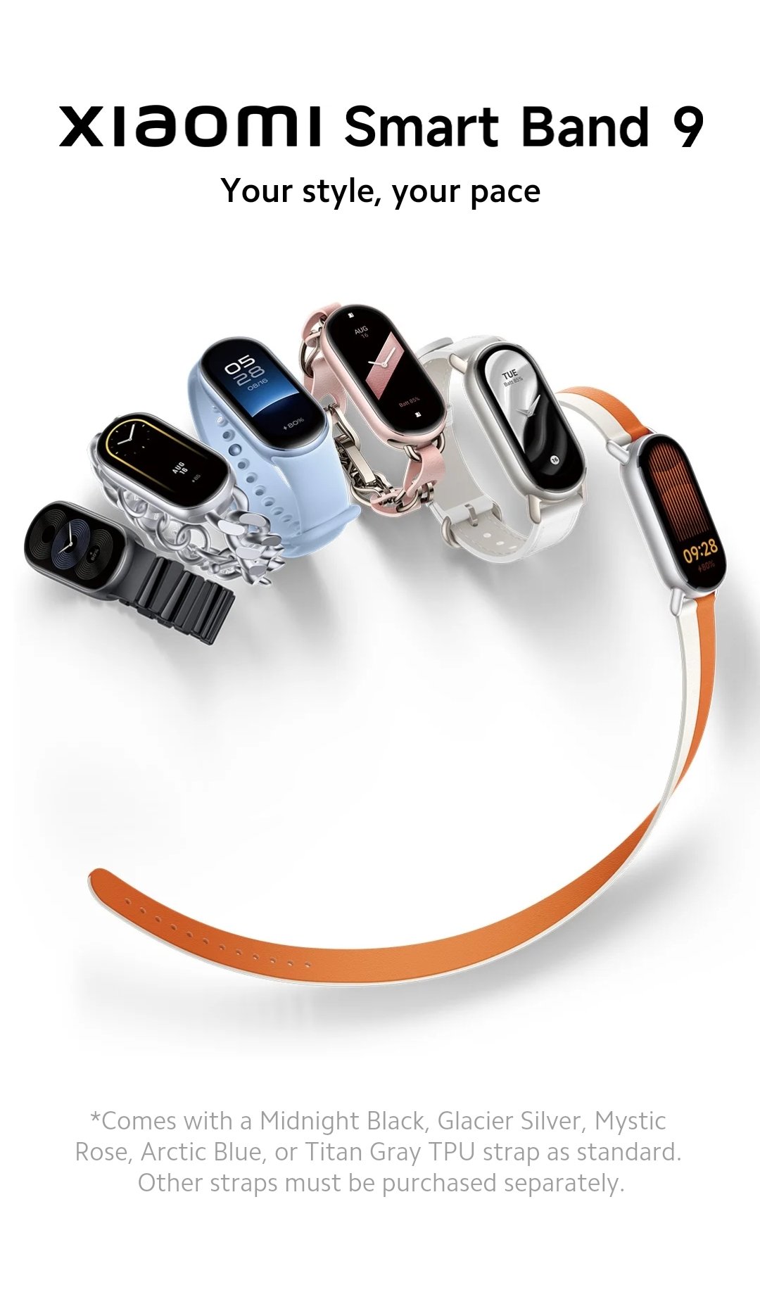 Xiaomi Smart Band 9 Amoled display Metal frame Fitness Tracker