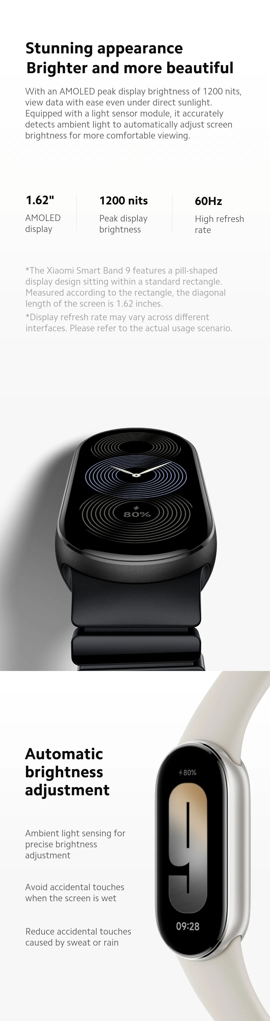 Xiaomi Smart Band 9 Amoled display Metal frame Fitness Tracker