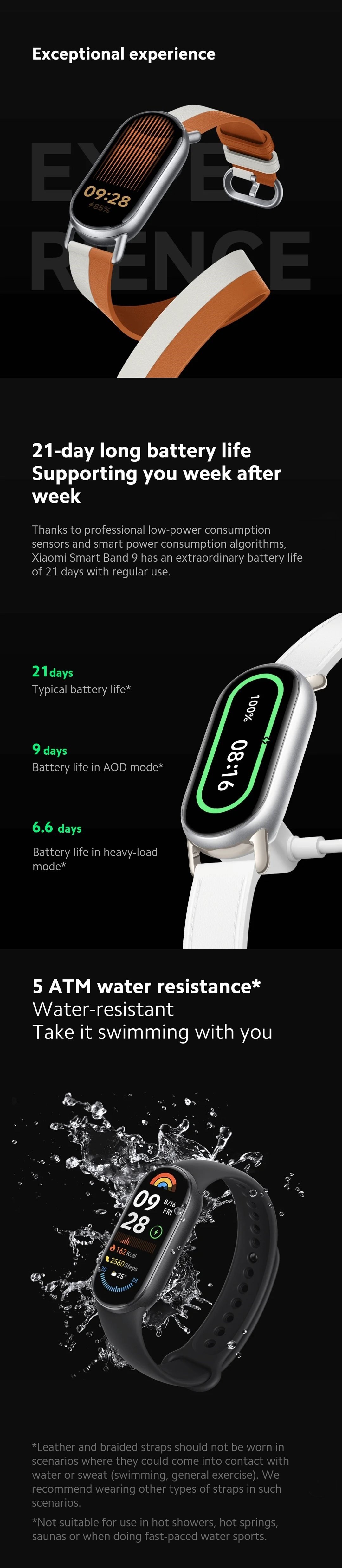 Xiaomi Smart Band 9 Amoled display Metal frame Fitness Tracker