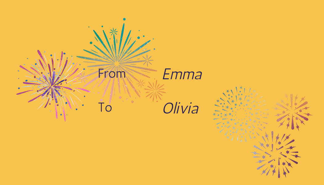 Customizable City Skyline Fireworks Gift/Favor Tag| Digital Canva Template. Back design