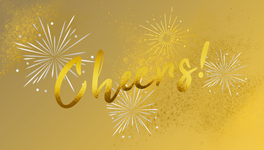 Customizable Bold Cheers Celebration Gift/Favor Tag| Digital Canva Template. Front design