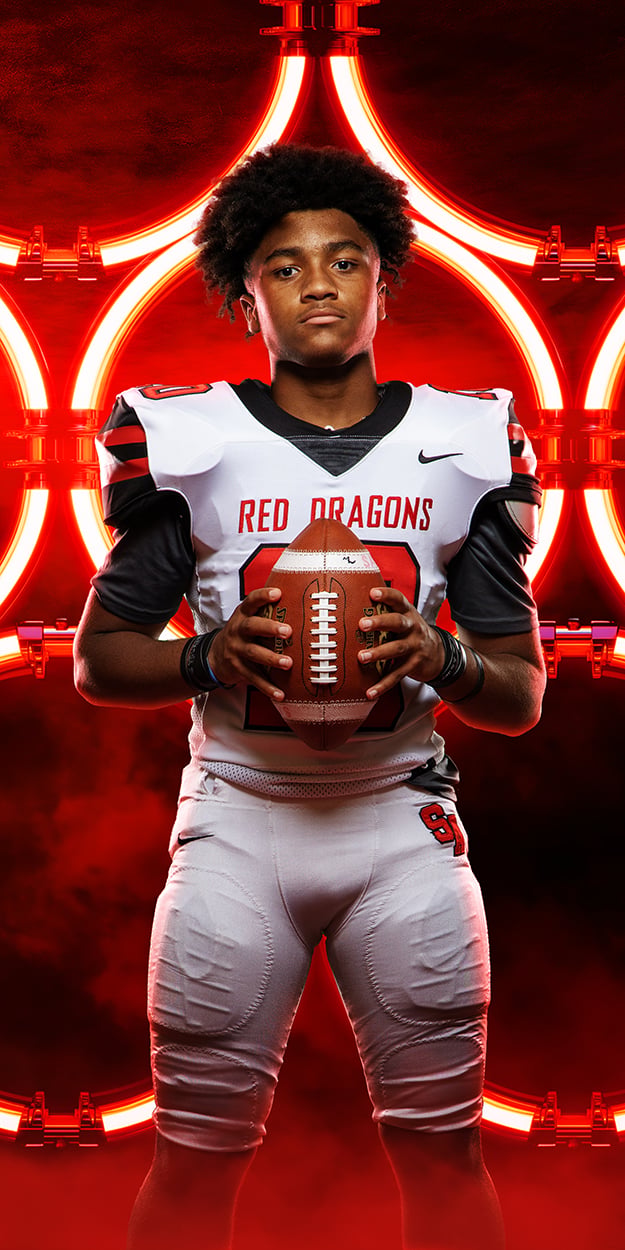 Neon Ring Lights, Photoshop Template, Digital Background, Layered PSD, for Sports, Teams, Schools, Leagues, Photo Day, Media Day, Game Day, Graphics for Photography and Photographers