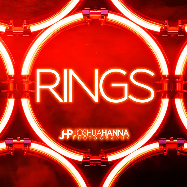 Neon Ring Lights, Photoshop Template, Digital Background, Layered PSD, for Sports, Teams, Schools, Leagues, Photo Day, Media Day, Game Day, Graphics for Photography and Photographers