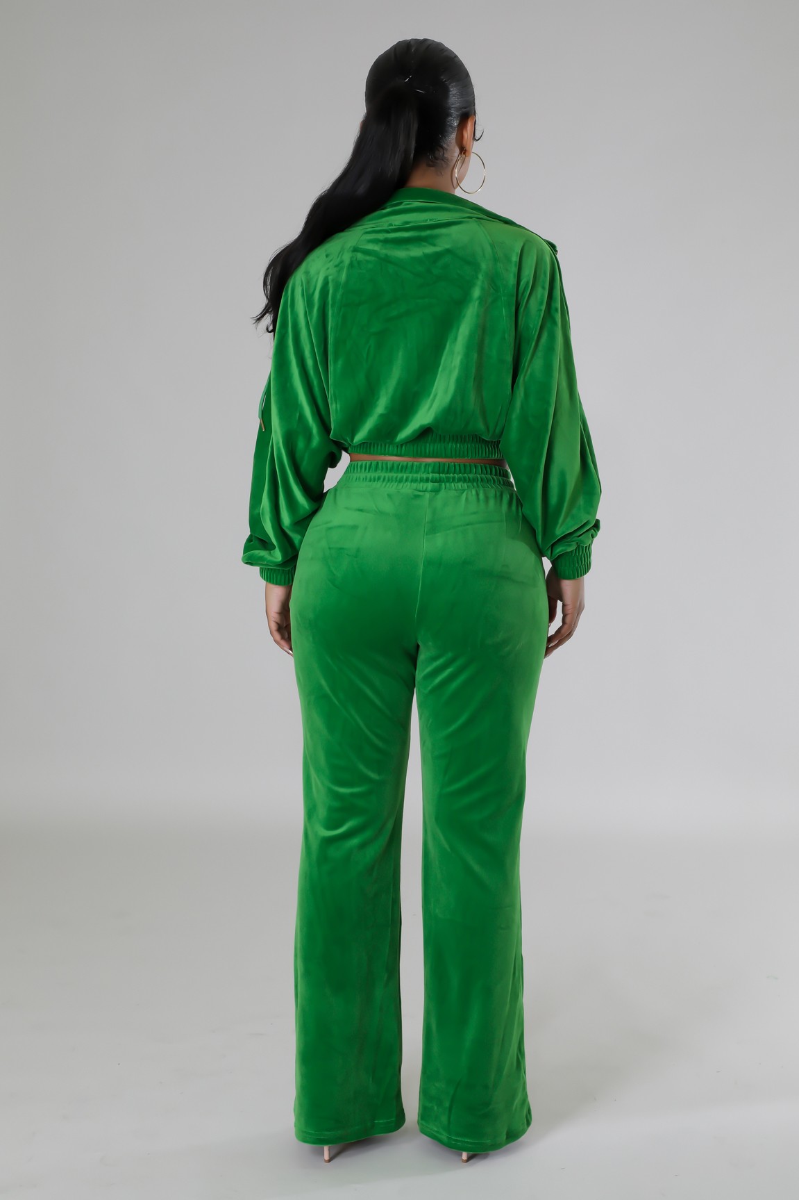 Cropped Jacket Stretch Pant Set with - Payhip