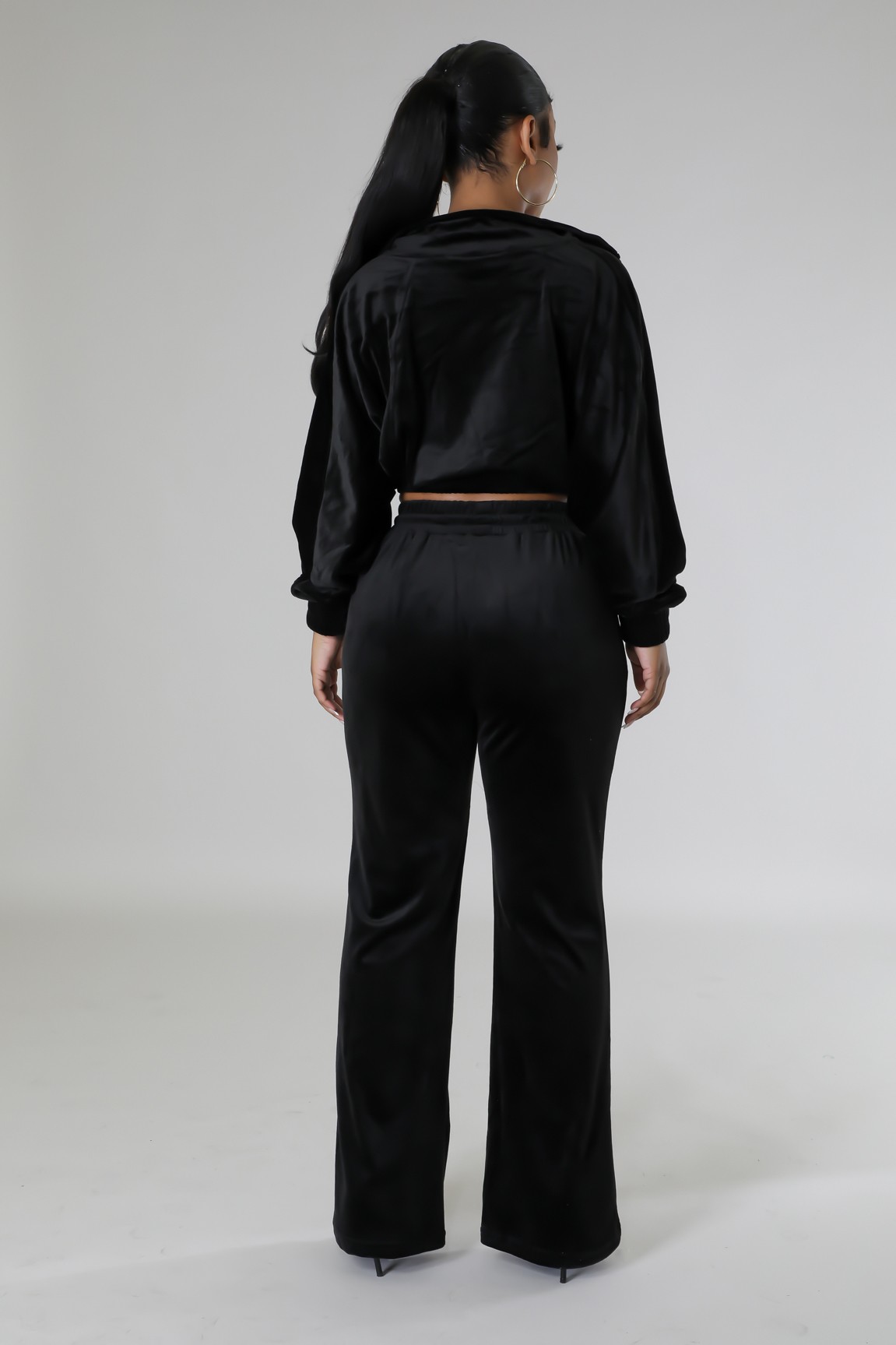 Cropped Jacket Stretch Pant Set with - Payhip