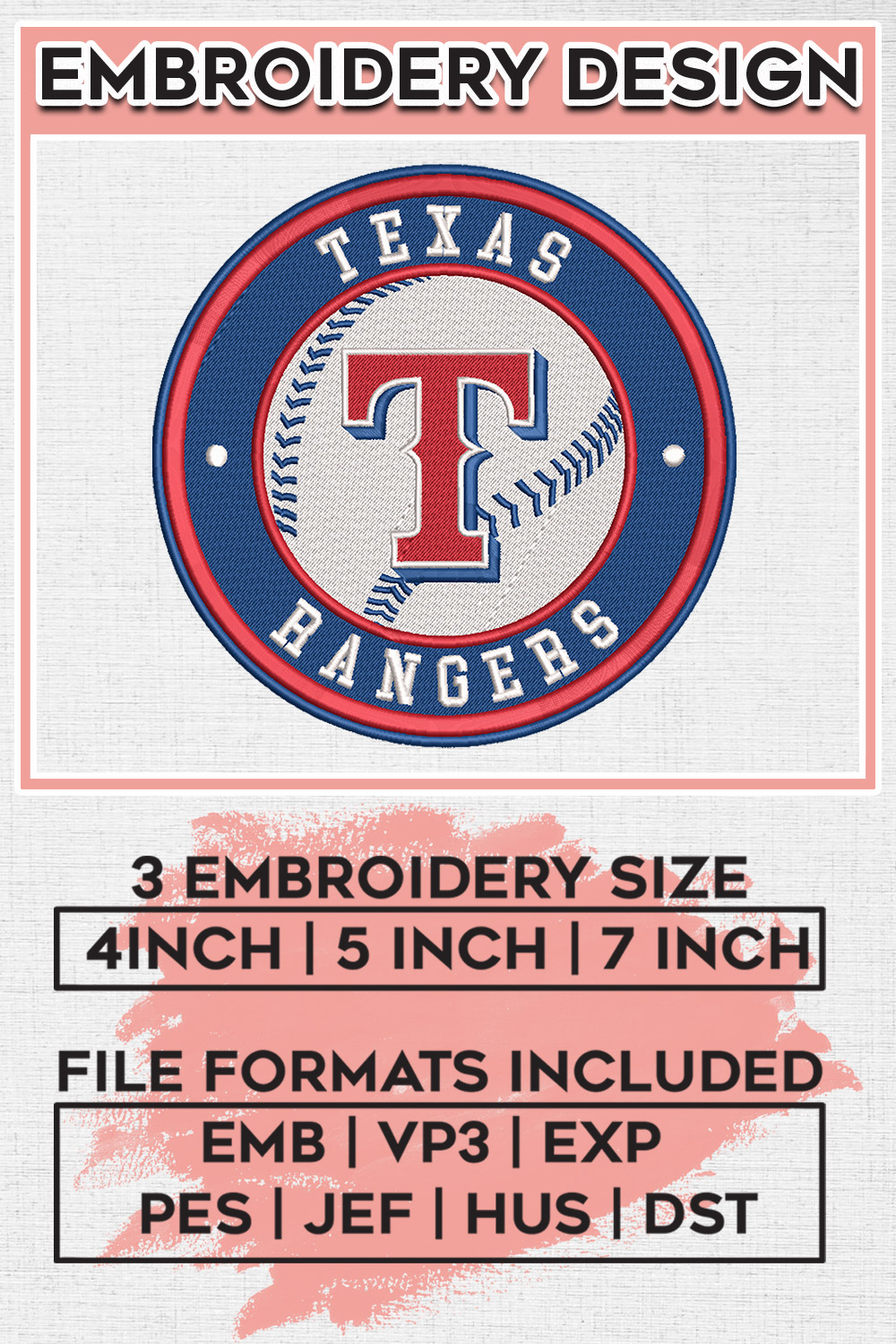 Texas Rangers Embroidery Designs, MLB Rangers Embroidery Designs, MLB ...