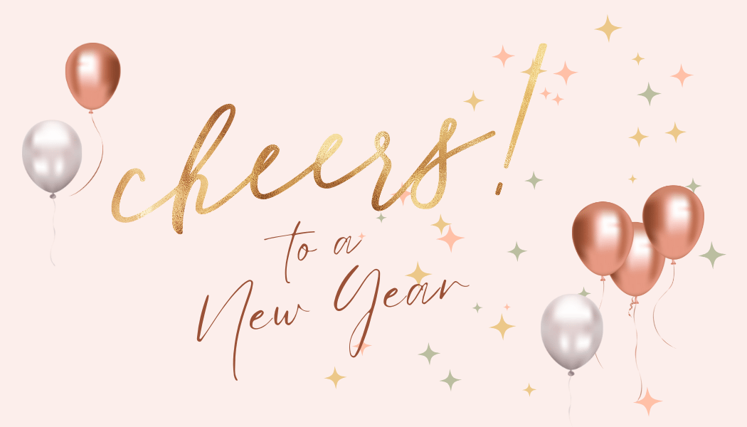 Customizable Cheers to New Year Celebration Gift/Favor Tag| Digital Canva Template. Front design