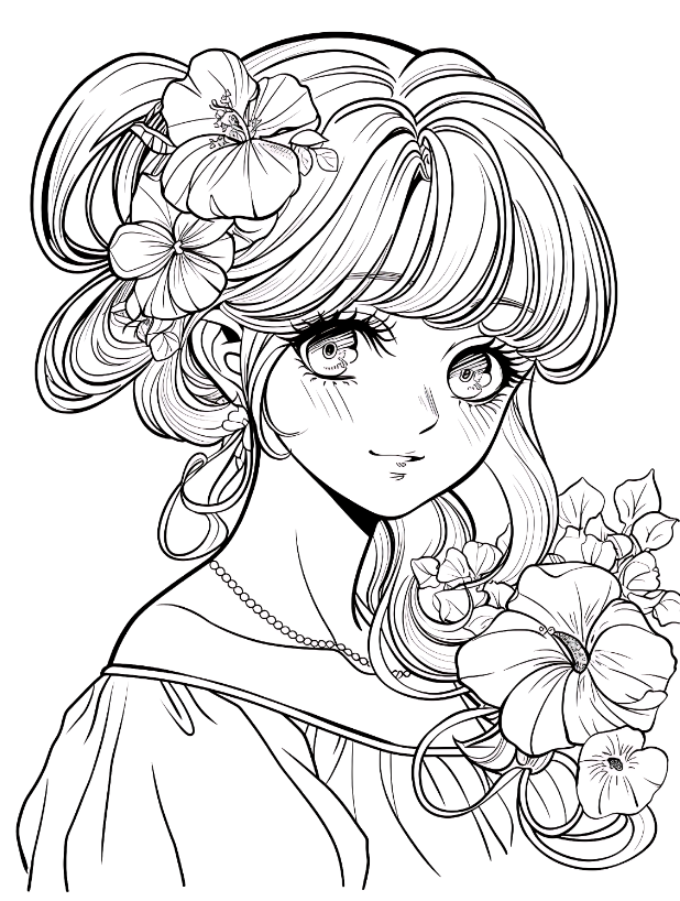 Anime Princess Coloring Pages