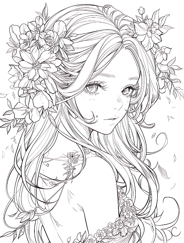 Anime Princess Coloring Pages