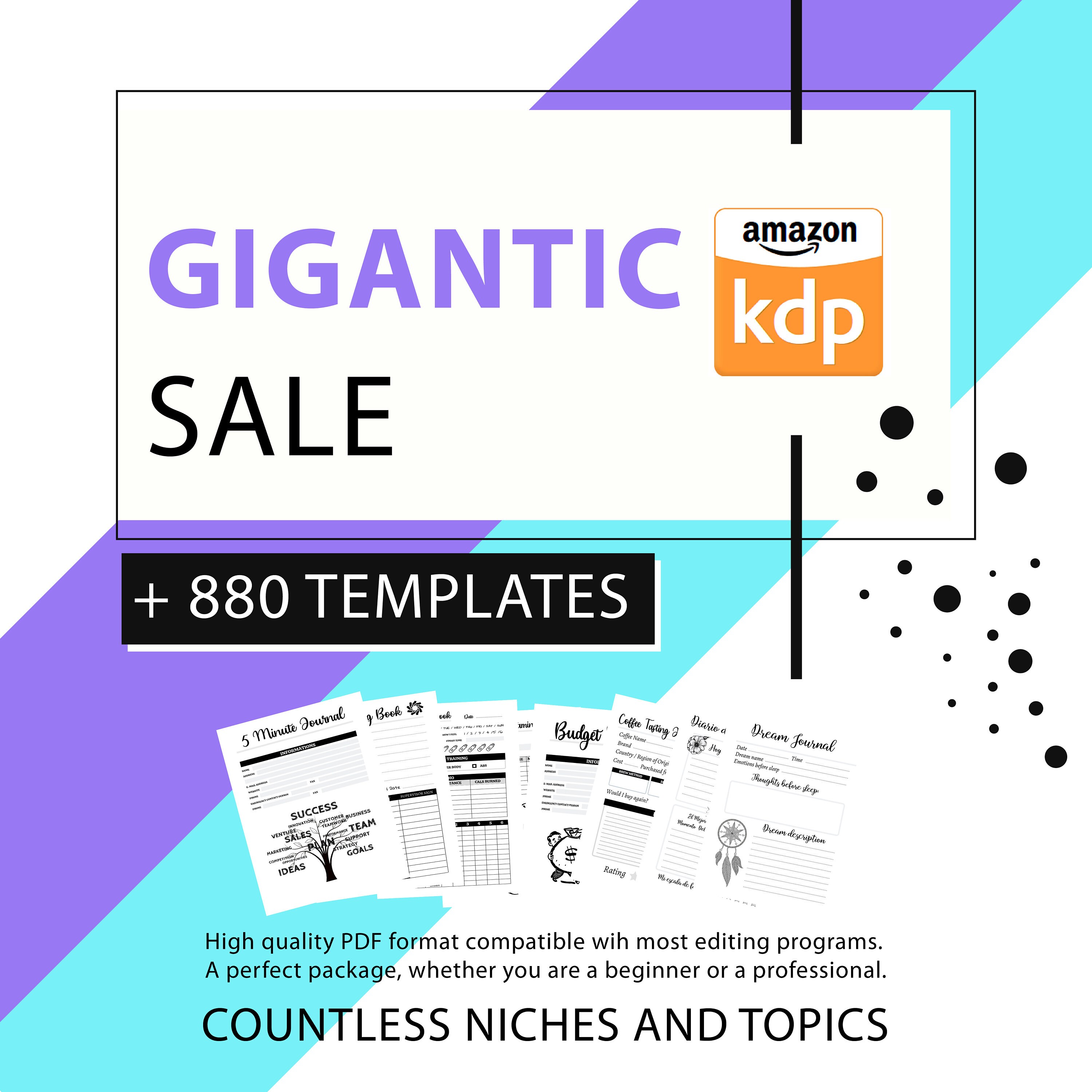 BUNDLE KDP Interior Templates Premium Over 880 Niches and Topics