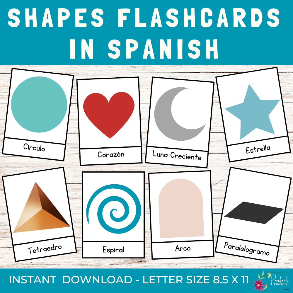 Shapes in Spanish Flashcards | Tarjetas de Formas en Español - Payhip