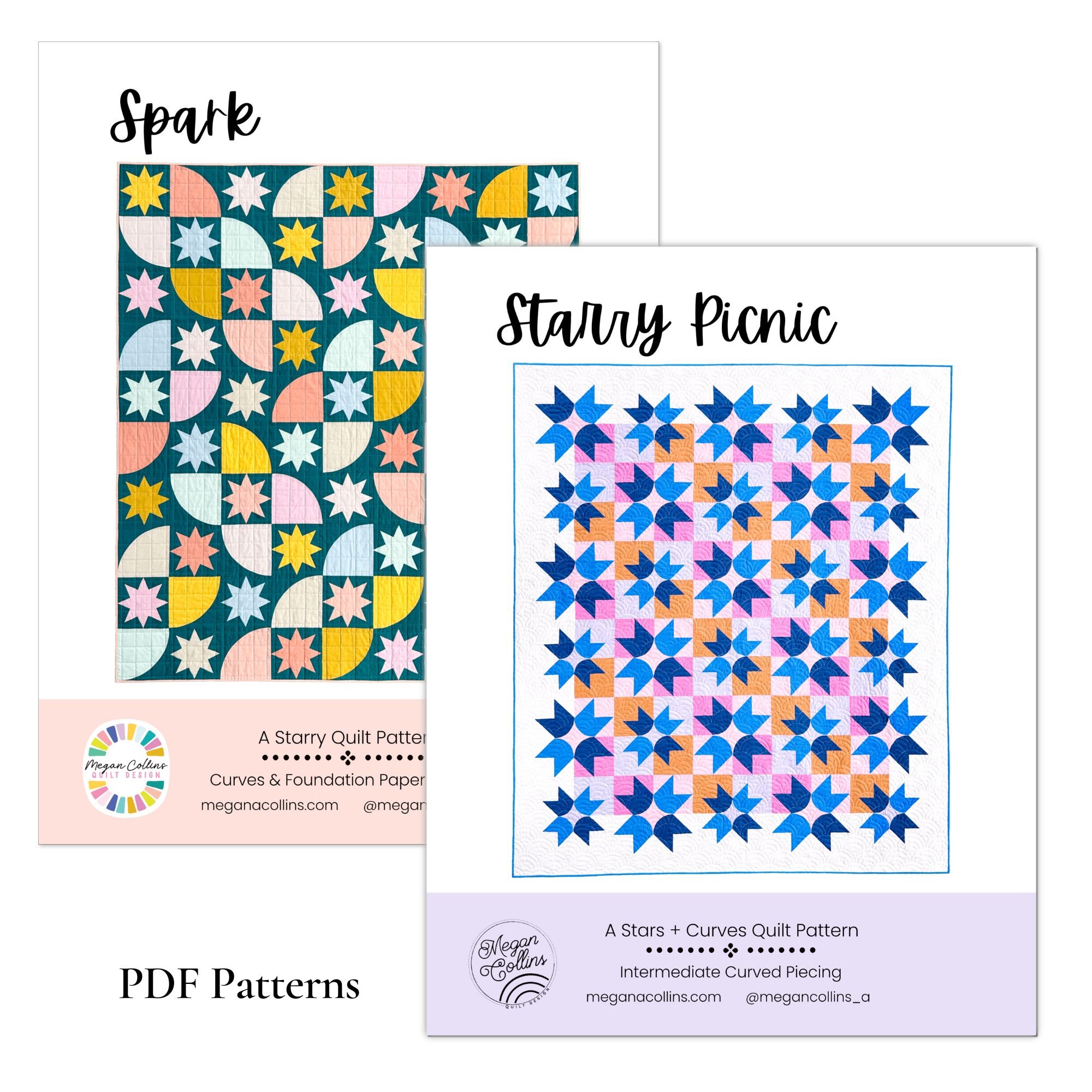 PDF Spark & Starry Picnic Quilt Pattern Bundle - Payhip