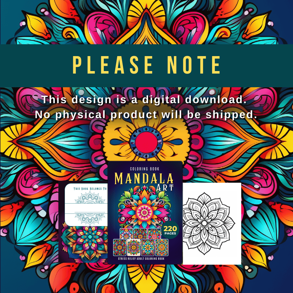 Adult Coloring Book Mandala Art - Warong Buku